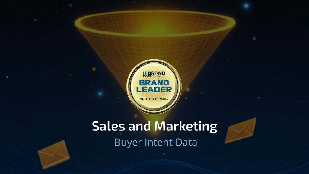 IT Brand Pulse Buyer Intent Data Brand Leader Report showing Bombora as market leader