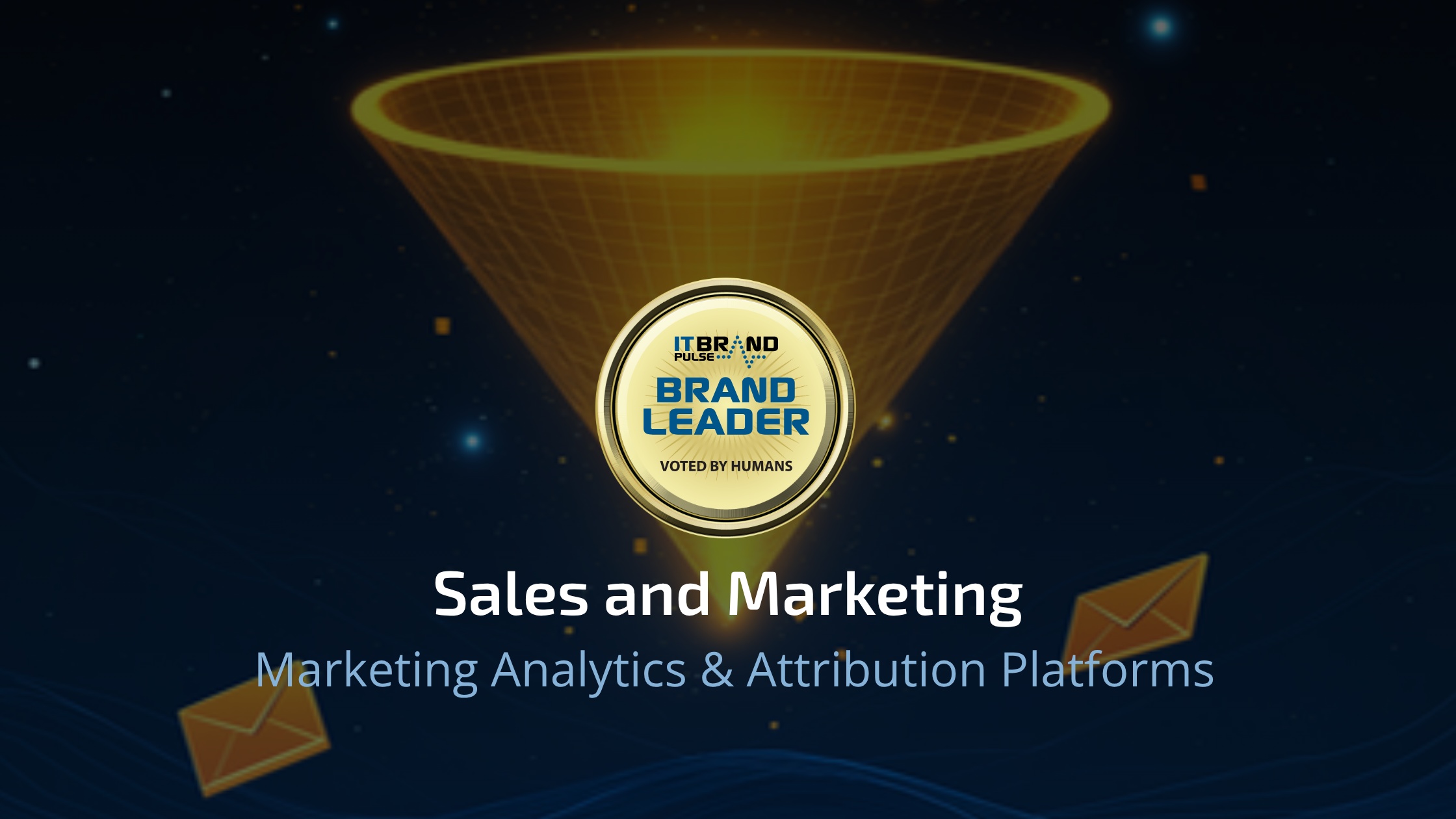 IT Brand Pulse Marketing Analytics & Attribution Platforms Brand Leader Report showing Google Analytics as market leader